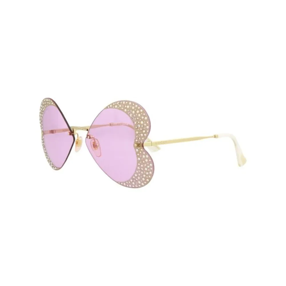 Gucci Cat Eye-Frame Metal Sunglasses